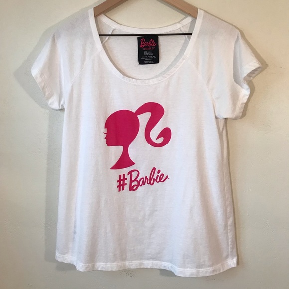 Soft Pink Short Sleeve Shirt Top w// Silhouette Clothes Genuine BARBIE Fashion